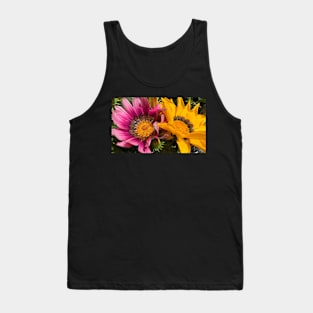 Pink and Yellow Daisies Tank Top